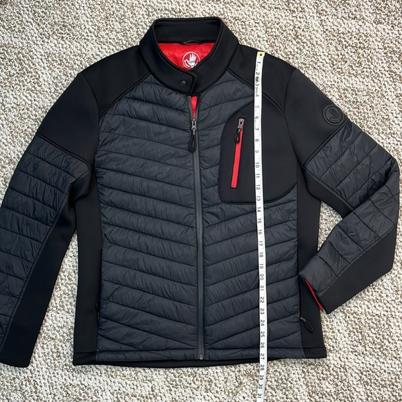 BODY GLOVE PUFFER NEOPRENE PRIMALOFT JACKET BLACK RED MENS SIZE LARGE - Picture 14 of 15